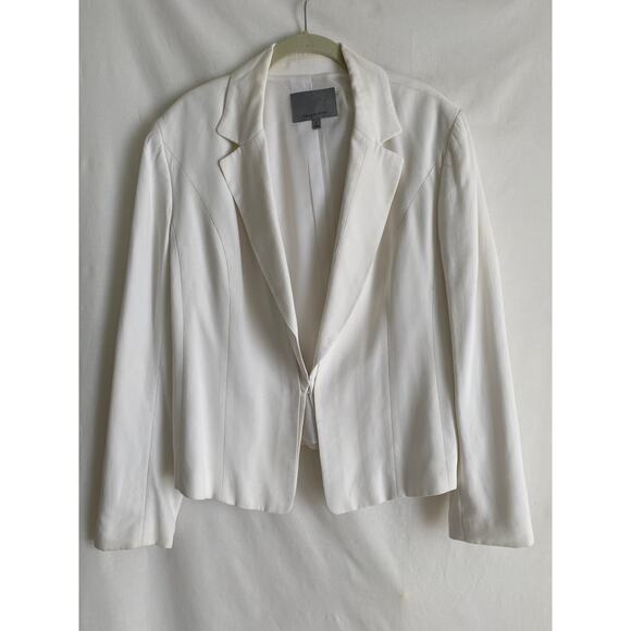 Classiques Entier Womens White size 14 blazer of viscose - lined beautiful - Picture 1 of 10